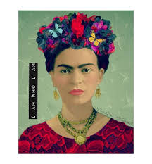 Frida Kahlo Instant Digital Download I Am Art Print Original Photomontage Mixed Media Butterflies Floral Gold Necklace Photomontage Frida Kahlo Frida And Diego