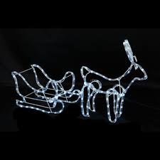 Noel enfant meilleur creation pere noel guirlande de noel deco exemple comment faire un pere noel en laine sapin de noel décoré en blanc. Traineau Et Renne Lumineux Solaire 168 Led Blanc Froid Badaboum