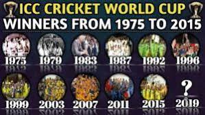These rankings were used to seed the initial. Icc Cricket World Cup Winners List From 1975 To 2015 Al Bilad English Daily