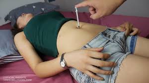 Put the needle into and through the rubber top of the insulin bottle. Crazy Needle Belly Button 3 Sasa Bellycool