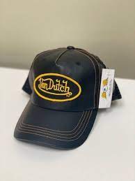 Vintage Von Dutch Leather Trucker Hat