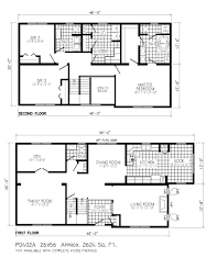 This collection of four (4) bedroom house plans, two story (2 story) floor plans has many models with the bedrooms upstairs, allowing for a quiet sleeping space away from the house activities. Two Storey House Floor Plan With Perspective House Storey