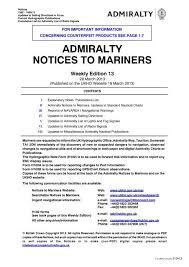 We did not find results for: Weekly Edition 13 Of 2013 United Kingdom Hydrographic Office