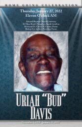 Jerry Jerome, Sr. Celebration of Life Program