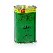 Madras Curry Powder Green Box Poonjiaji 250 G Tin Gourmet