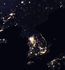 File Korean Peninsula At Night From Space Jpg Wikimedia Commons