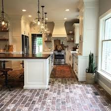 7 Things You Should Know Before Installing Brick Floors Brick Flooring Brick Floor Kitchen Kitchen Flooring