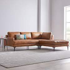 Andes Leather 3 Piece Chaise Sectional In 2021 Leather Chaise Sectional Leather Sectional 5 Seater Sofa