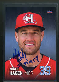 2018 Hickory Crawdads MATT HAGEN Signed Card autograph auto RANGERS