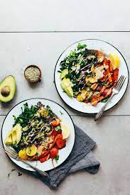 Roasted Rainbow Vegetable Bowl Minimalist Baker Recipes Recipe Whole 30 Recipes Recipes Vegetarian Recipes