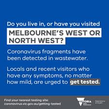 Frustrated melbourne residents have entered the 200th day of lockdowns since the start of the pandemic, as the city records the highest number of daily cases in victoria during covid's second wave. Vicgovdh On Twitter Coronavirus Fragments Have Been Detected In Wastewater From Melbourne S Western And North Western Suburbs Anyone Who Lives In Or Who Visited These Suburbs Between April 18 26 April Should