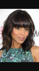 Coiffure carre plongeant degrade avec frange cheveux courts fins. Tissage Ondule Avec Frange Modele Coiffure Coiffure Ceremonie Coiffure
