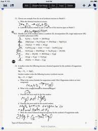 Classification Of Chemical Reactions Worksheet Unique Types Of Chemical Reactions Document Chessmuseum In 2020 Reaction Types Chemistry Worksheets Chemical Reactions