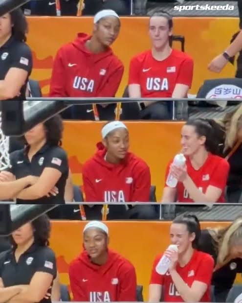 Caitlin Clark watching from the sidelines, do AI tạo