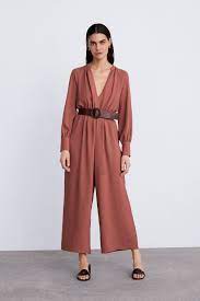zara dan 1 kemerli tulum resmi moda stilleri tulumlar kiyafet