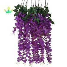 Length:38.18'',1 longer string 23.62'';the package includes: Artificial Wisteria Vine Ratta Silk Flowers For Garden Floral Decoration Diy Living Room Hanging Flower 6pcs Purple Buy Artificial Flowers Silk Leaves Green Diy Hanging Flower Product On Alibaba Com