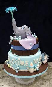 Splashing Dumbo Baby Shower Cake Project On Craftsy Com Dumbo Baby Shower Dumbo Cake Baby Shower Cakes