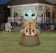 Let's see what walmart is offering this halloween season! Amazon Com Star Wars The Mandalorian The Child Baby Yoda Halloween Airblown Inflatable Garden Outdoor
