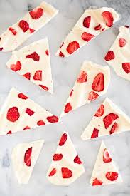 easy kid snack strawberry yogurt bark