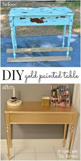 Diy Gold Painted Table Furniture Diy Home Diy Furniture Makeover