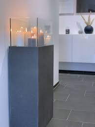 Windlichtsaule Windlicht Kerzenhalter Candela Xl Anthrazit Haus Deko Kamin Kerzen Dekor