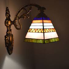 Pair of antique dutch or spanish style silvered brass wall sconces candle holder. Tiffany Wall Lamp Spanish Style Stained Glass Wall Sconce Bathroom Bedside Mirror Cabinet Fixtures E27 110 240v Stained Glass Wall Sconce Glass Wall Sconceswall Sconce Aliexpress