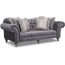 Brittney Gray Sofa Value City Furniture Liked On Polyvore Featuring Home Furniture Sofas Grey Furnitu Sofa And Loveseat Set Sofa Set Furniture