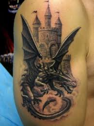 Castle Tattoos Castle Tattoo Dragon Tattoo Shoulder Dragon Tattoo Designs