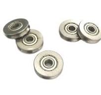 Industrial Bearing Steel V Groved Wire Pulley Bearing Wheels Roller V  Groove Sealed Guide Rail Ball Bearings 5x22x5mm, 5 Pcs