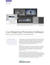 When live streaming your church service, anything that you show you must either own or have permission to use. Live Streaming Production Software Wirecast Manualzz