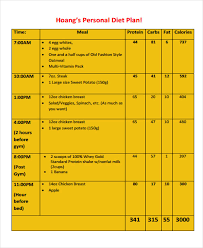 10 diet plan templates free sample example format