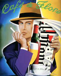 Restaurant à st germain, le café de flore est situé au 172 boulevard st germain, 75006. Razzia Cafe De Flore Vintage Posters Vintage French Posters Vintage Poster Prints
