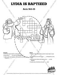 Here are the 15 most popular bible coloring pages: Acts 16 Lydia Is Baptized Sunday School Crossword Puzzles Sharefaith Kids