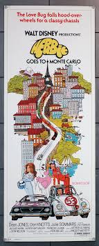 Original Herbie Goes To Monte Carlo (1977) movie poster in C8 condition for  $89.00