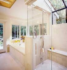 Glass Shower With Exposed Pipes That Run From Floor To Ceiling Great Idea For Having Glass And Not Having To Move Pipes Shower Plumbing Home Dream Bathrooms