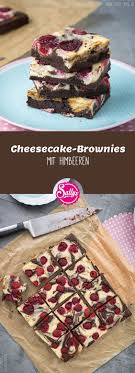Schokoladige Brownies Mit Frischer Kasecreme Und Fruchtigen Himbeeren Cheesecake Recipes Chocolate Chip Recipes Cheesecake Brownies