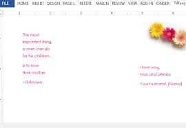 But could it also be read as lazy and disrespectful? Mother S Day Card For Wife Template For Word