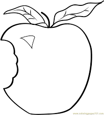 Free printable dot marker coloring pages help children learn more about letters.this set includes cute images of food & drink, one for each letter of the alphabet.there are a total of 26 images. Applie Bite Coloring Page For Kids Free Apples Printable Coloring Pages Online For Kids Coloringpages101 Com Coloring Pages For Kids
