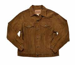 Gap Brown Split Cowhide Suede Leather Coat Trucker Rancher Jacket Mens Size M Leather Coat Mens Jackets Suede Leather