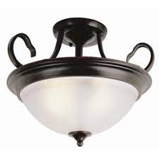 This piece is finished in a dark, rubbed oil bronze that will compliment a wide variety of décor styles. Patriot Lighting Arabella Oil Rubbed Bronze 3 Light Semi Flush Mount Ceiling Light At Menards