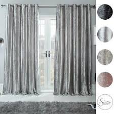 By continuing to use our site, you agree to our use of cookies. Sienna Crushed Velvet Curtains Pair Of Eyelet Ring Top Fully Lined Ready Made Ebay