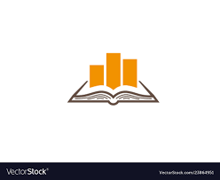 Open Book With A Statistics Chart For Logo Design