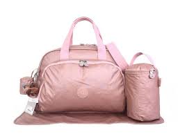 9569 Kipling Camama Diaper Bag Metallic Pink