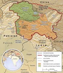 This finely detailed political map shows boundaries of the countries with place names and shaded relief. China And Pakistan Warn India After Unacceptable Border Moves That Threaten New Clashes