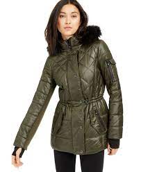 Michael Michael Kors Active Faux Fur Trim Hooded Anorak Puffer Coat Puffer Coat Leggings Are Not Pants Anorak