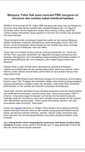 Keadaan hak asasi manusia di malaysia adalah kontroversi kerana terdapat banyak tuduhan penyalahgunaan hak asasi manusia di negara ini. Amran Mohamed Zin On Twitter I Wish Un Special Rapporteur Leo Heller Srwatsat A Successful And Productive Mission To Malaysia 14 27 Nov 18 And Hope Your Engagements With Different Stakeholders Will Result