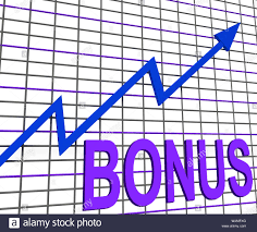Bonus Chart Graph Showing Increase Reward Or Perk Stock