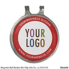Magnetic Ball Marker Hat Clip With Custom Logo Zazzle Com Ball Markers Hat Clips Custom Logos