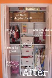 Hippos And Dinosaurs Closet Organization Before And After Love The Sliding Doors Kids Closet Organization Closet Organization Kid Closet