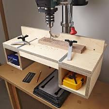 Stand Drill Table With T Slot For Attachment Stop And Small Drain Franz Jocher I Follow Woodworking Drill Press Table Easy Woodworking Projects Woodworking Furniture